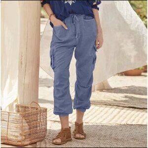 Sundance Catalog Hansa Cargo Jogger Periwinkle Sz 12